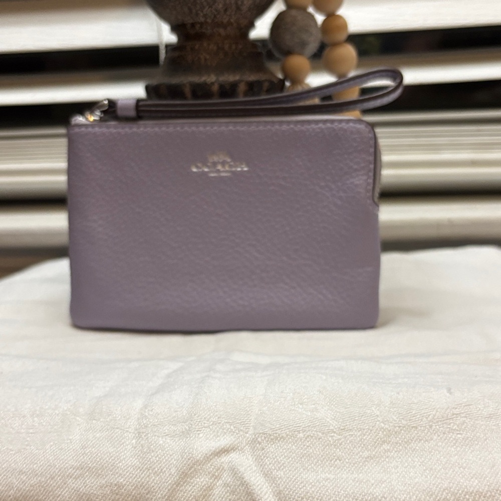 Coach Lavender Leather Wristlet